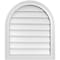 Ekena Millwork Round Top Surface Mount PVC Gable Vent w/ 2"W x 1-1/2"P Brickmould Frame, 22"W x 26"H GVPRT22X2602SN - alternate 1